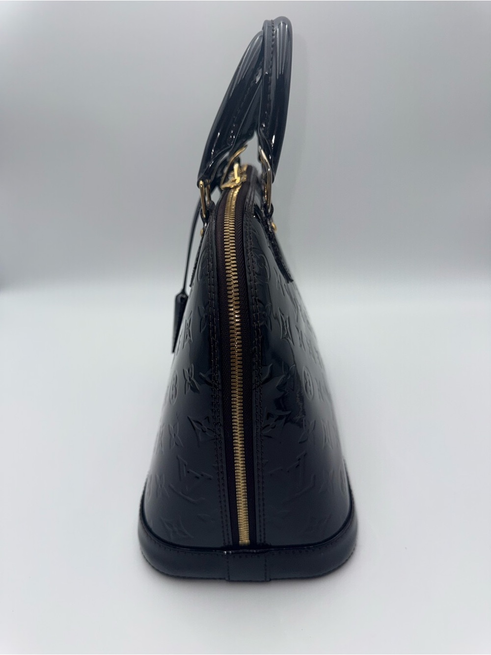 Louis Vuitton Brown Patent Vernis Alma PM Satchel - Picture 2 of 11